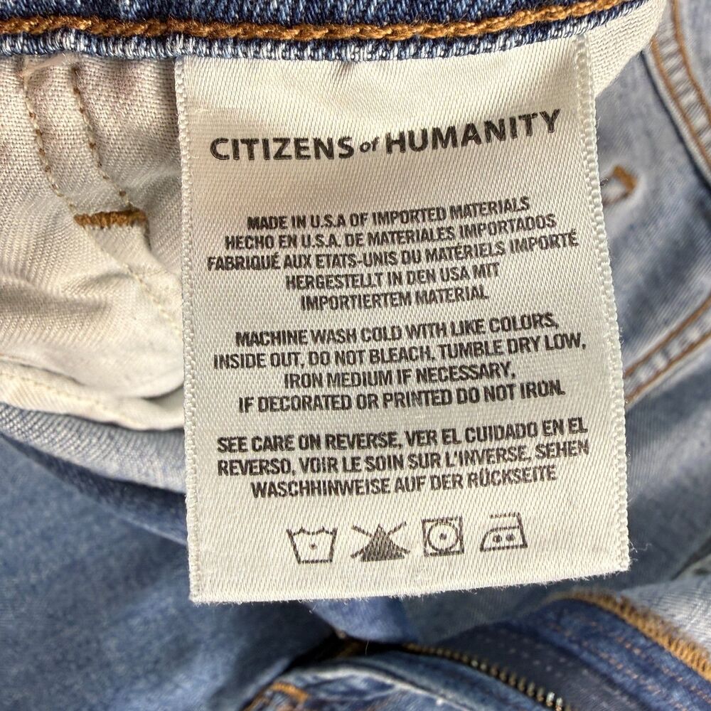 Citizens Of Humanity Georgia High Rise Bootcut Jeans Womens 32 (32x33) Spilt Hem - Picture 7 of 16